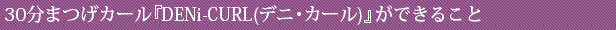 30分まつげカール『DENi-CURL』ができること